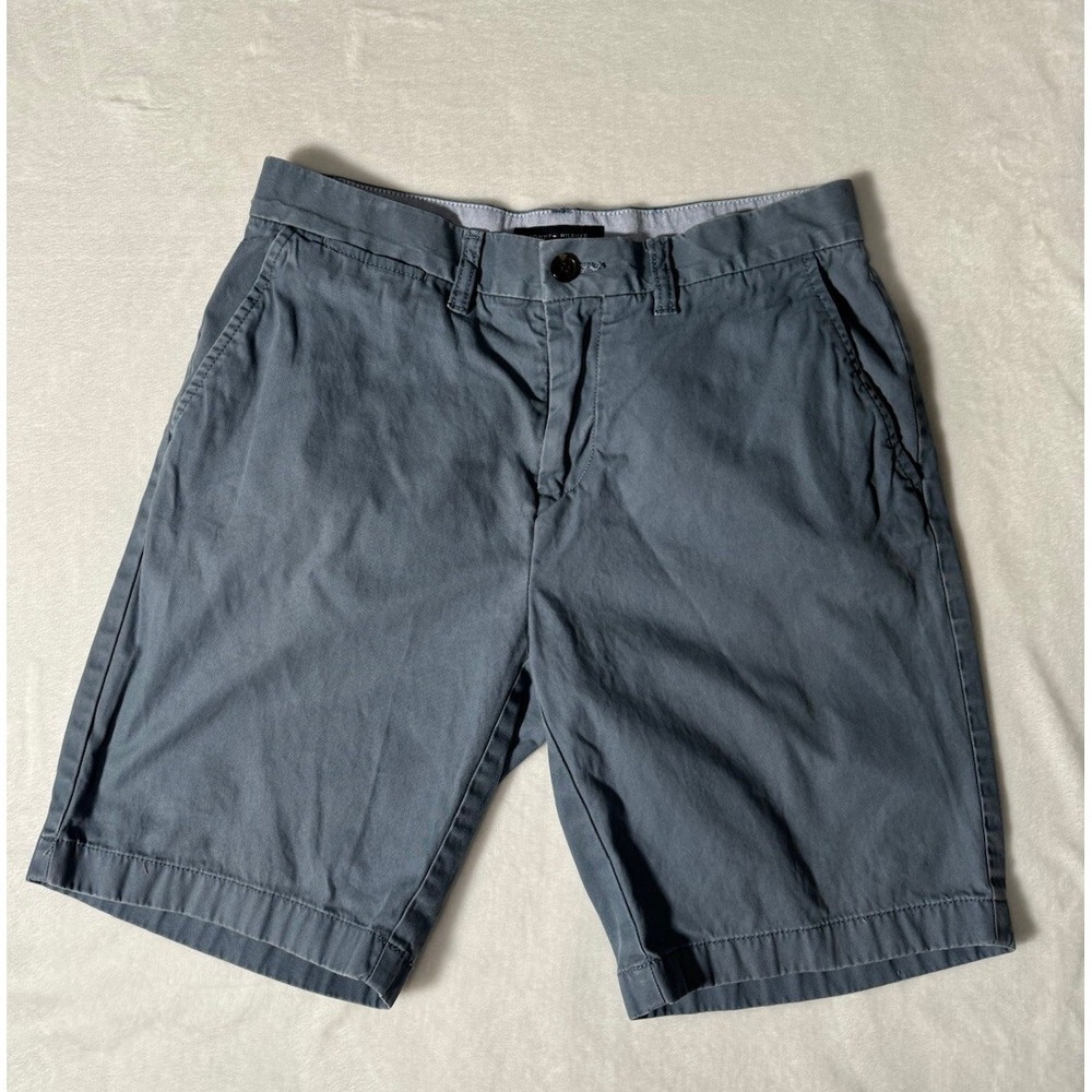 Tommy Hilfiger Mens 30 Shorts Chino‎ Blue Gray 8"inseam